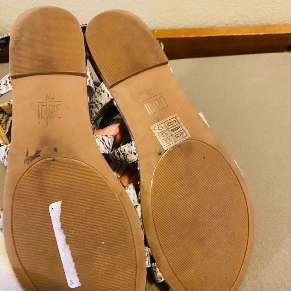 Cabi Athena Python Embossed Gladiator Sandals Siz… - image 7